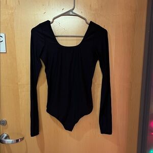 Aerie Black Long Sleeve Bodysuit